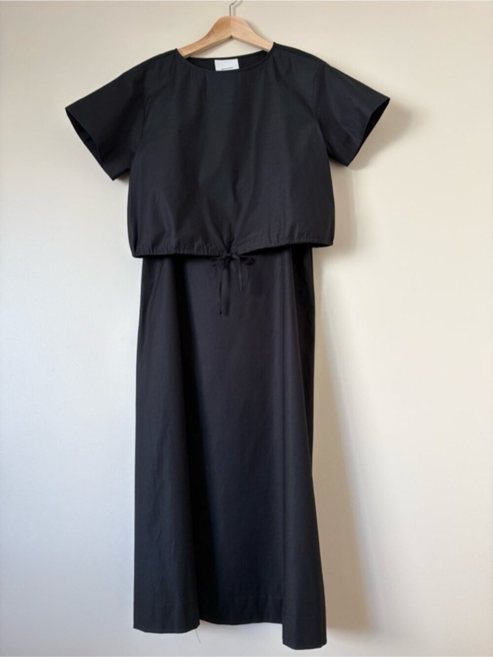 NEW Reformation Jordan Two Piece Short Sleeve Skirt Set Cotton Black | US 2 UK 6 - Picture 6 of 15